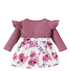 Baby Long Sleeve Romper Dress With Headband