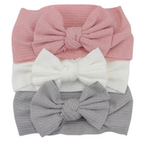 3PCS Soft Nylon Baby Elastic Headband Bow