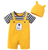 Baby Boy Bear Print Romper Set