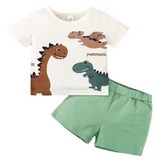 Baby 2PCS Set Cartoon Dinosaur T-Shirt With Shorts
