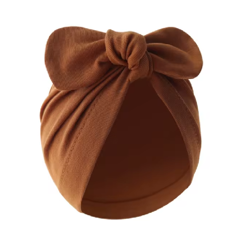 Solid Color 1 Piece Newborn Beanie Elastic Headband