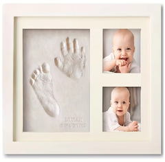 Baby Hands and Footprints Clay Photo Frame