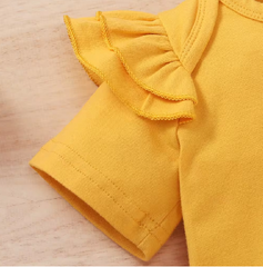 Baby Girl Short Sleeve Bodysuit 3 PCS Set