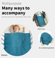 Multipurpose Baby Blankets Stroller Nursery Cover Quilts 90 by 70cm