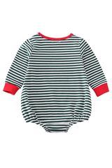 Premium Long Sleeve Green Stripe Christmas Tree Bodysuit