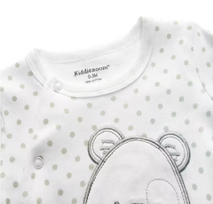 Baby Cotton Bear Print Footed One-Piece