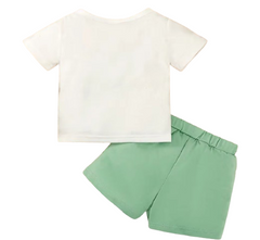 Baby 2PCS Set Cartoon Dinosaur T-Shirt With Shorts