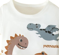 Baby 2PCS Set Cartoon Dinosaur T-Shirt With Shorts