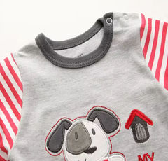 Baby Puppy Print Footed One-Piece